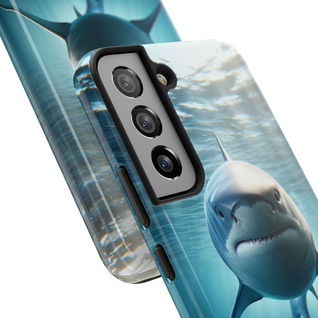 Curious shark - Tough Phone Case