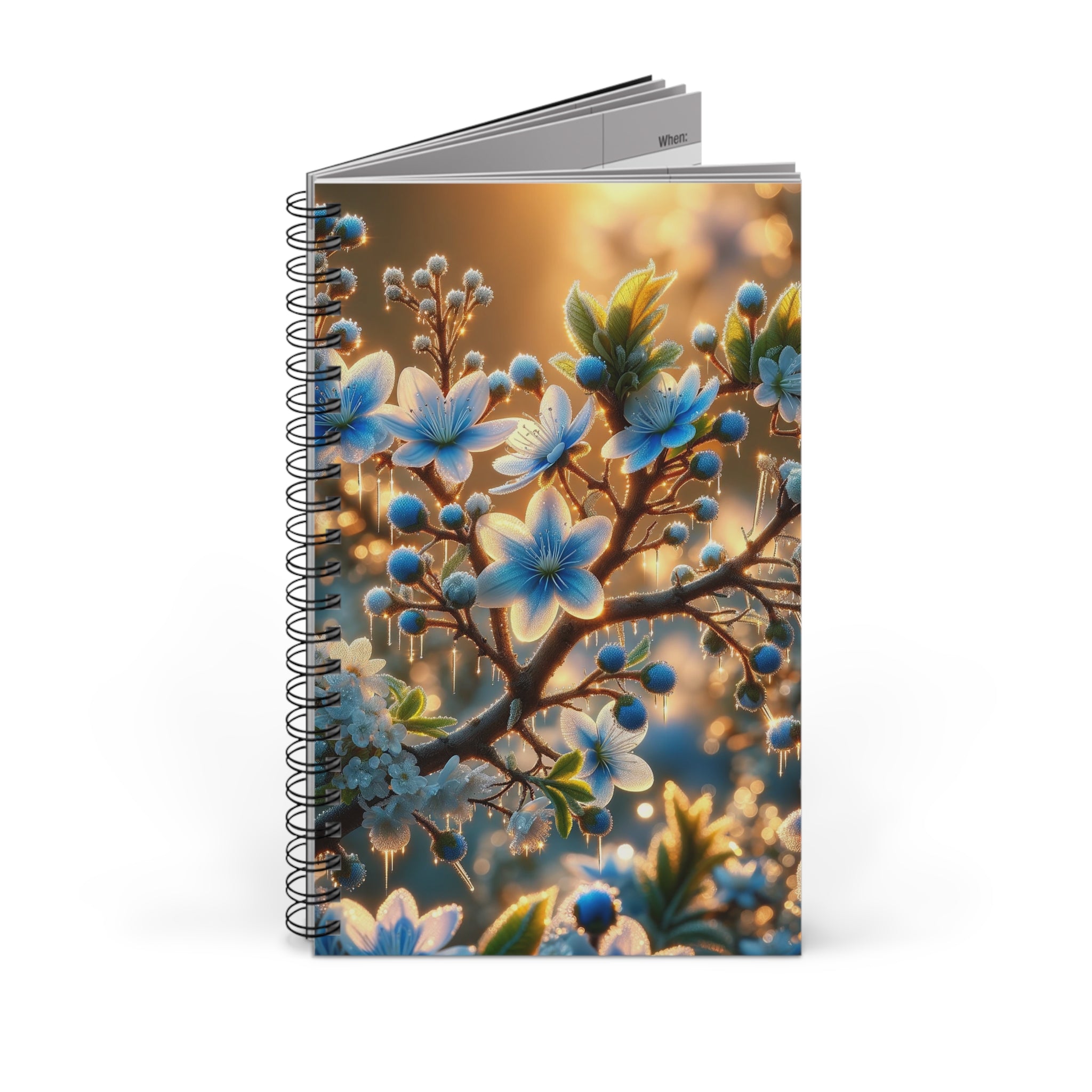 Blue white flowers (4) - Spiral Journal