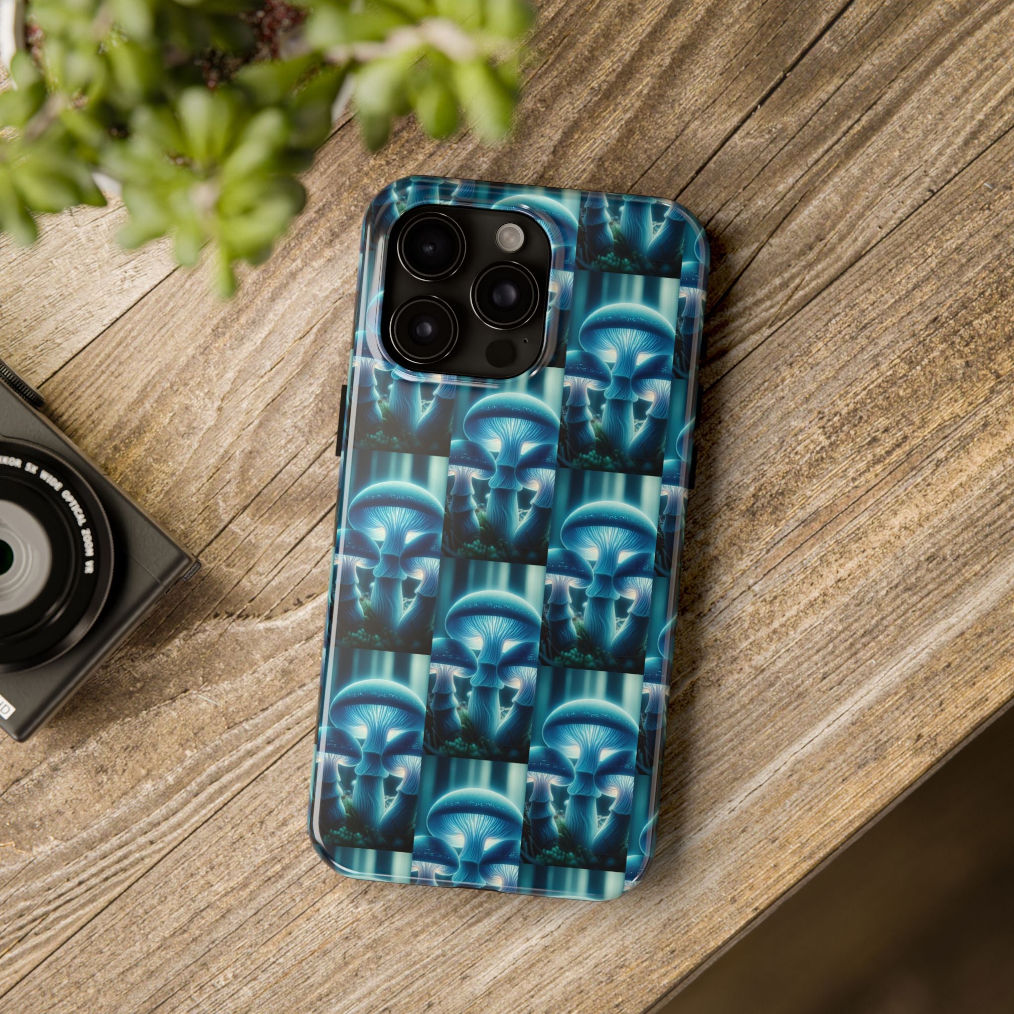 Blue Mushrooms - Tough Phone Case