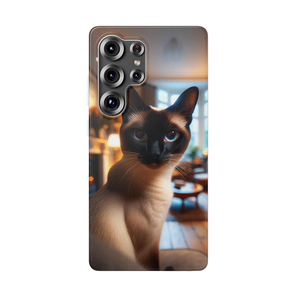 Curious Siamese cat - Flexi Case (Samsung only)