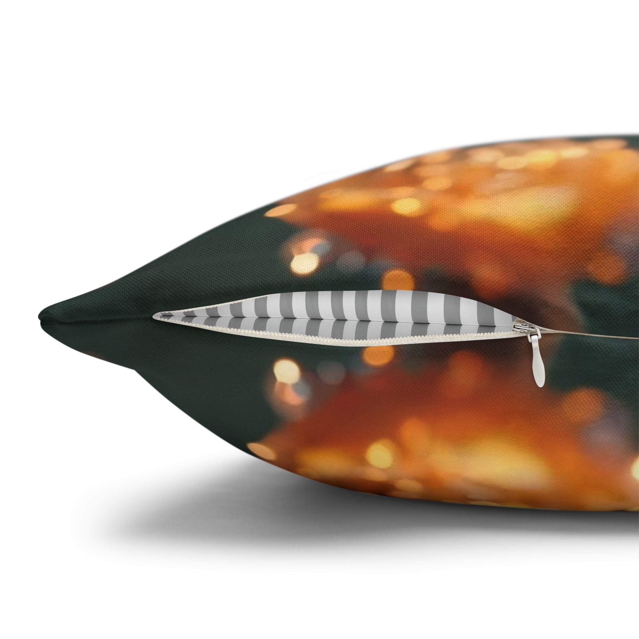 Orange-yellow diamond flowers - Polyester Square Pillowcase