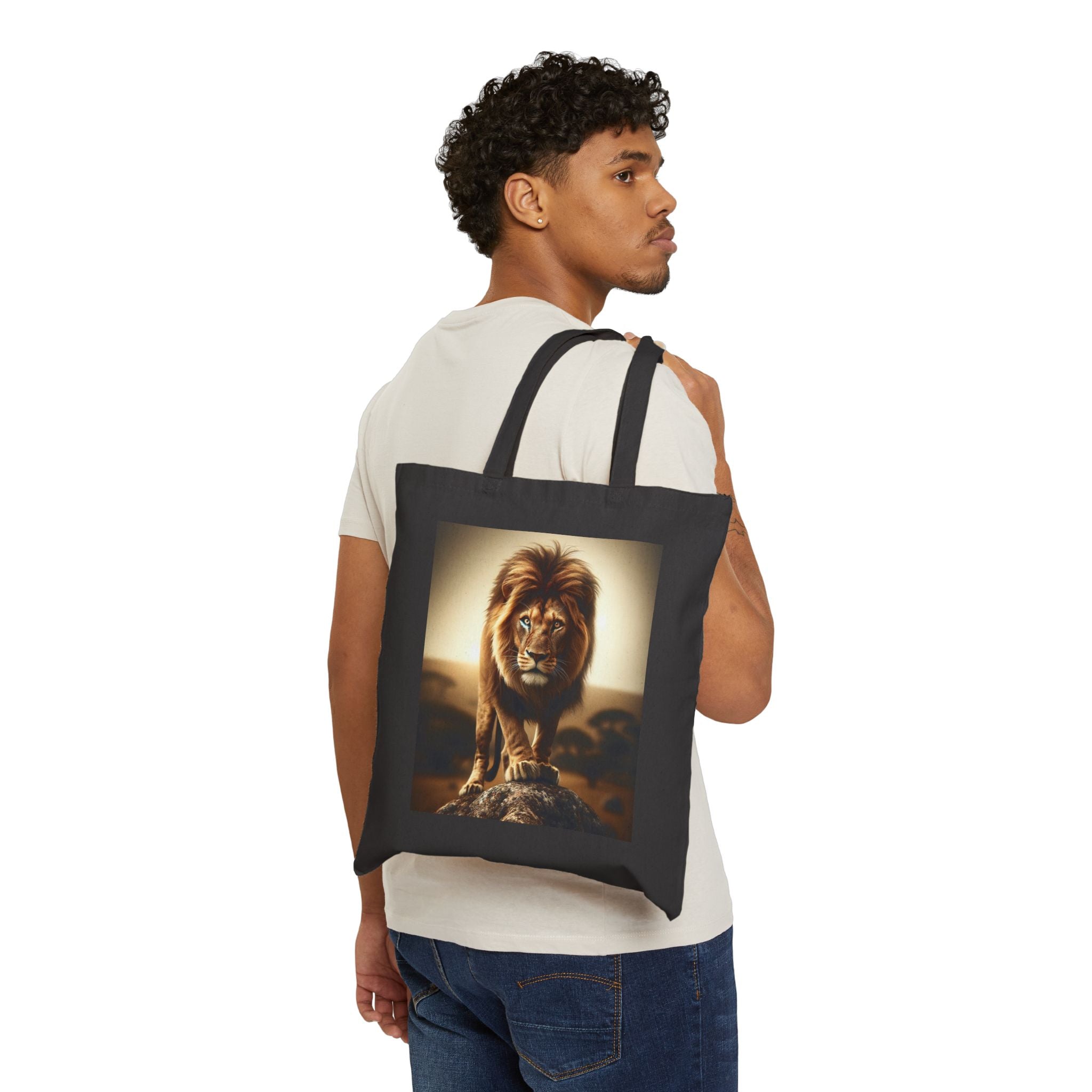 Majestic Lion - Cotton Canvas Tote Bag