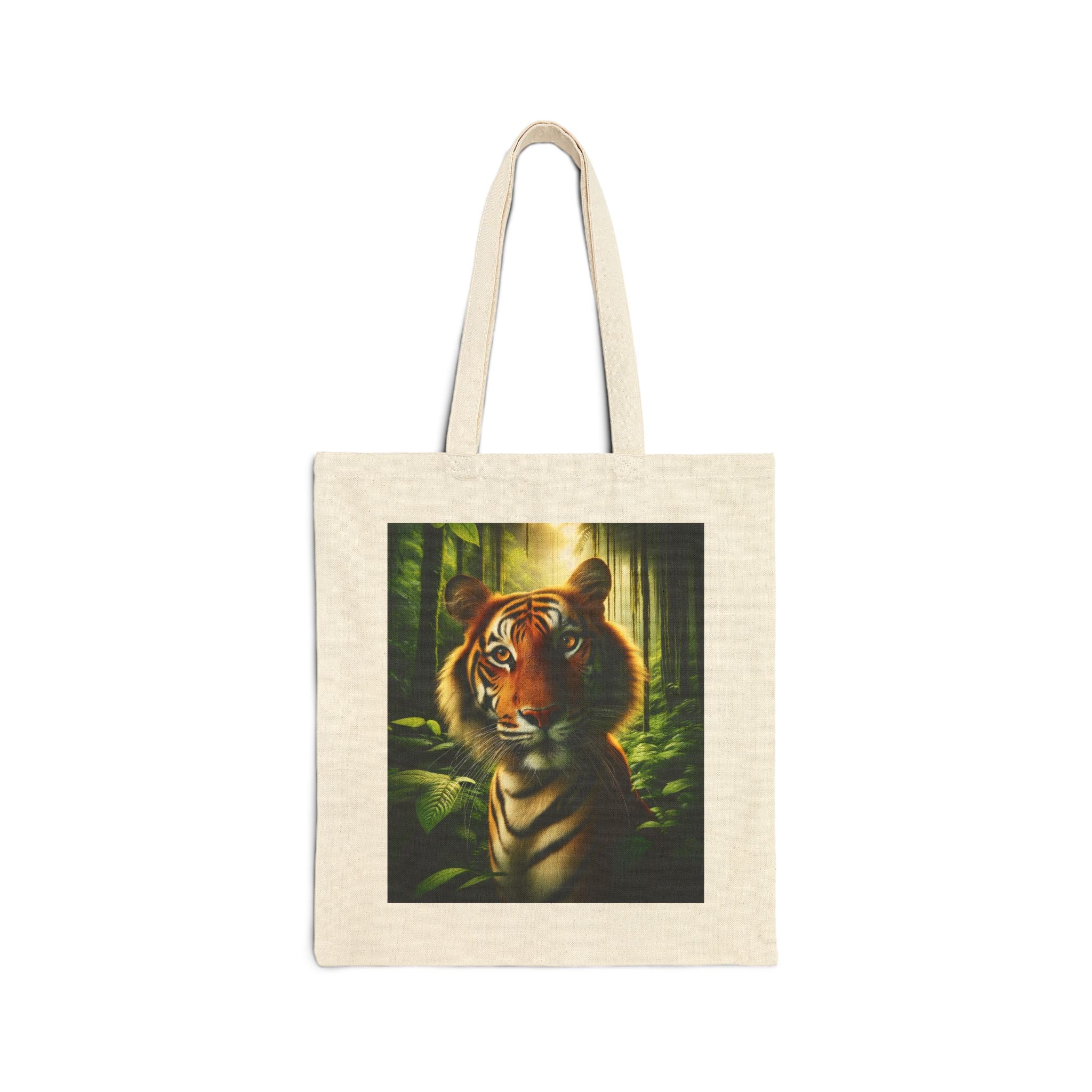 Wildlife Tiger - Cotton Canvas Tote Bag