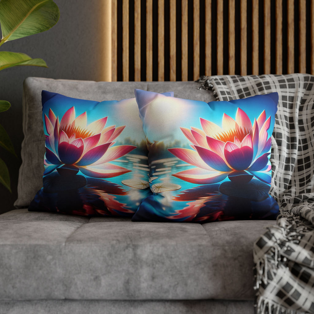 Big lotus flower - Polyester Square Pillowcase