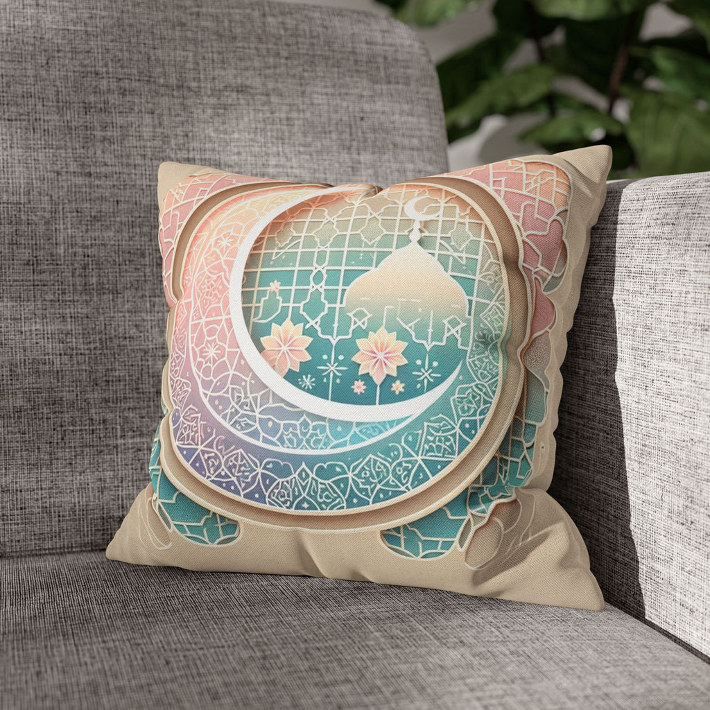 Islamic Art - peach coloured - Polyester Square Pillowcase
